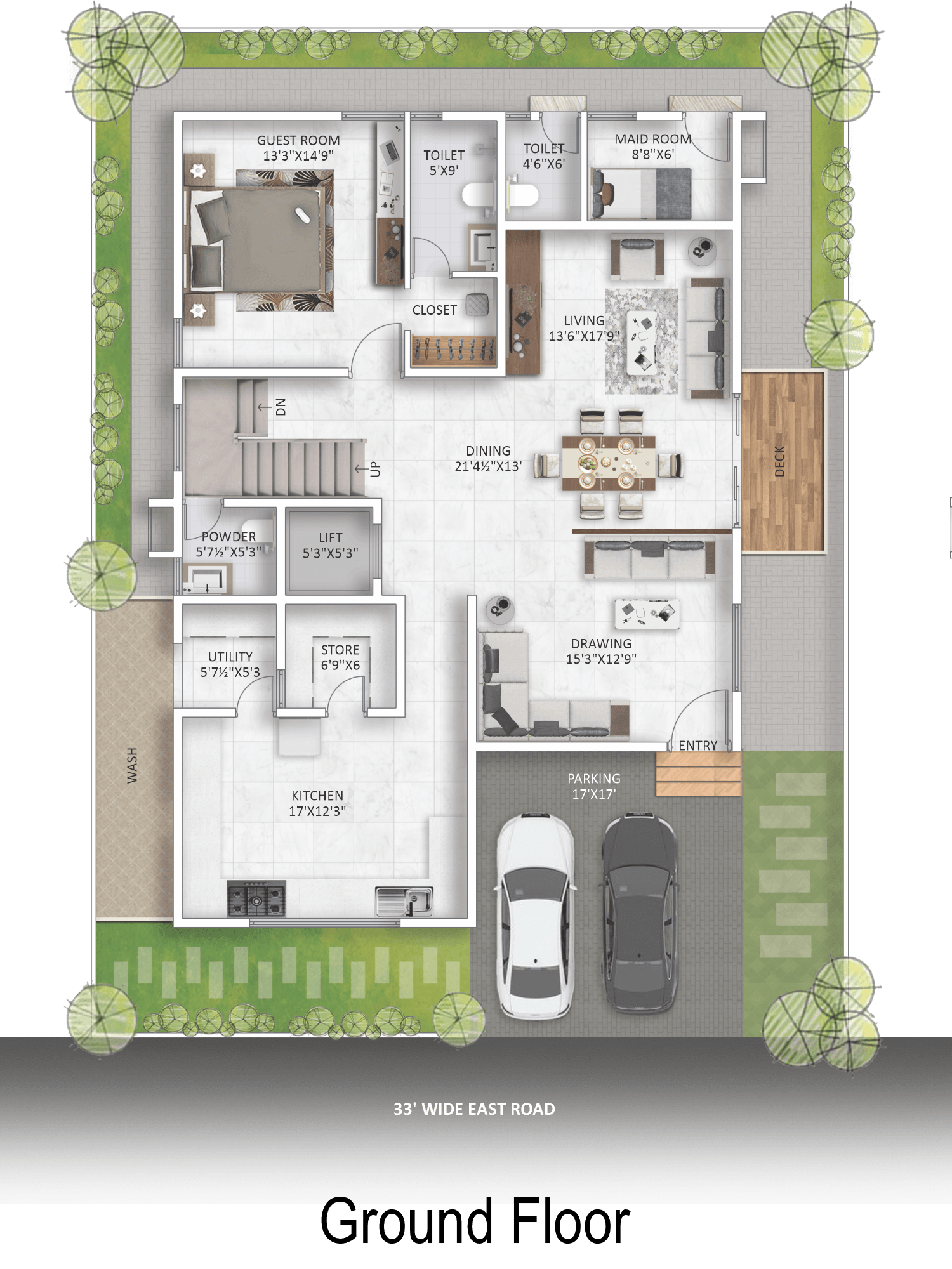 Ground Floor — East Facing Type-1